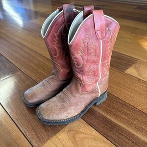 Old West cowboy boots girl size 12